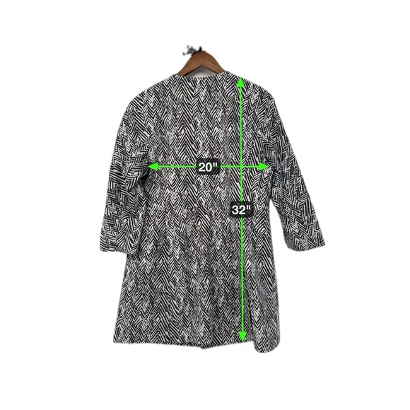 Cabi Artsy Herringbone Jacket Blazer Open Front Career Art to Wear Geometric L - Picture 3 of 9